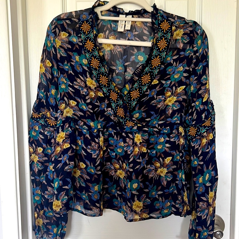 Floral peplum top